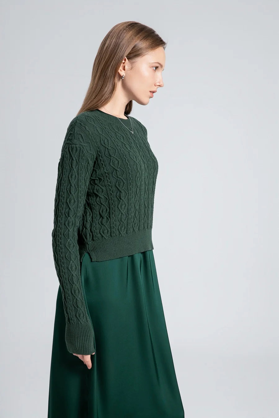 Ivana Cotton Cable Sweater