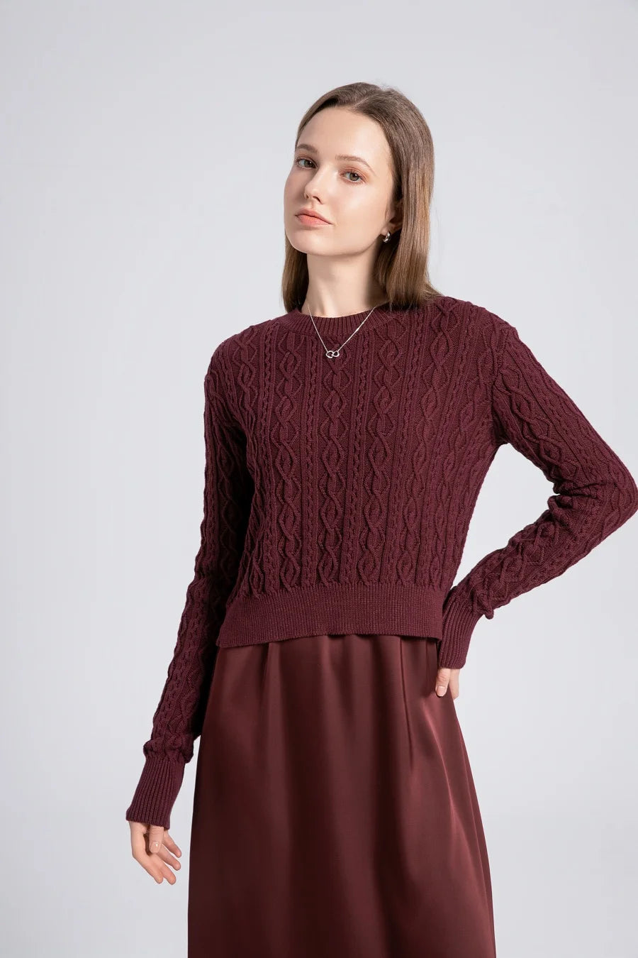 Ivana Cotton Cable Sweater